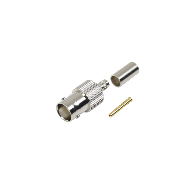 CONECTOR BNC HEMBRA DE ANILLO PLEGABLE PARA CABLE RG-58/U, RG-142/U.-Conectores-RF INDUSTRIES,LTD-RFB-1123-1-Bsai Seguridad & Controles