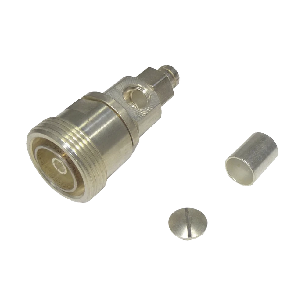 CONECTOR DIN 7-16 HEMBRA DE ANILLO PLEGABLE, COMBO (EN LINEA Ó EN A/R), PARA CABLES LMR-400, 9913, CNT-400, RG-8/U.-Conectores-RF INDUSTRIES,LTD-Bsai Seguridad & Controles