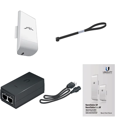 UBIQUITI NSM2 - NANOSTATION AIRMAX M2 CPE, HASTA 150 MBPS, FRECUENCIA 2 GHZ (2412-2462 MHZ) CON ANTENA INTEGRADA DE 11 DBI-Banda 2.4 GHz-UBIQUITI-Bsai Seguridad & Controles