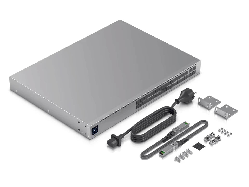 UBIQUITI USW-PRO-AGGREGATION UNIFI SWITCH AGGREGATION CAPA 3 SWITCH CON 28 PUERTOS SFP+ (10G) Y 4 PUERTOS SFP+ (25G)-Switches-UBIQUITI-Bsai Seguridad & Controles