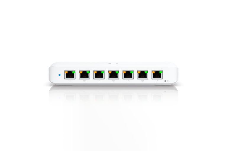 UBIQUITI USW-ULTRA - UNIFI SWITCH ULTRA CAPA 2, 42W POE (1 PUERTO POE++ DE ENTRADA , 7 PUERTOS POE+ DE SALIDA ) , NO INCLUYE ADAPTADOR DE CORRIENTE ALTERNA.-Switches POE-UBIQUITI-Bsai Seguridad & Controles