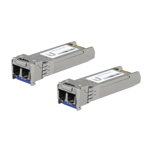 UFIBER MÓDULO SFP+ 10G, TRANSCEPTOR MINIGIBIC MONOMODO 10 GBPS, DISTANCIA 10 KM, CONECTORES LC, PAQUETE DE 2 PIEZAS-Networking-UBIQUITI NETWORKS-UACC-OM-SM-10G-D-2-Bsai Seguridad & Controles