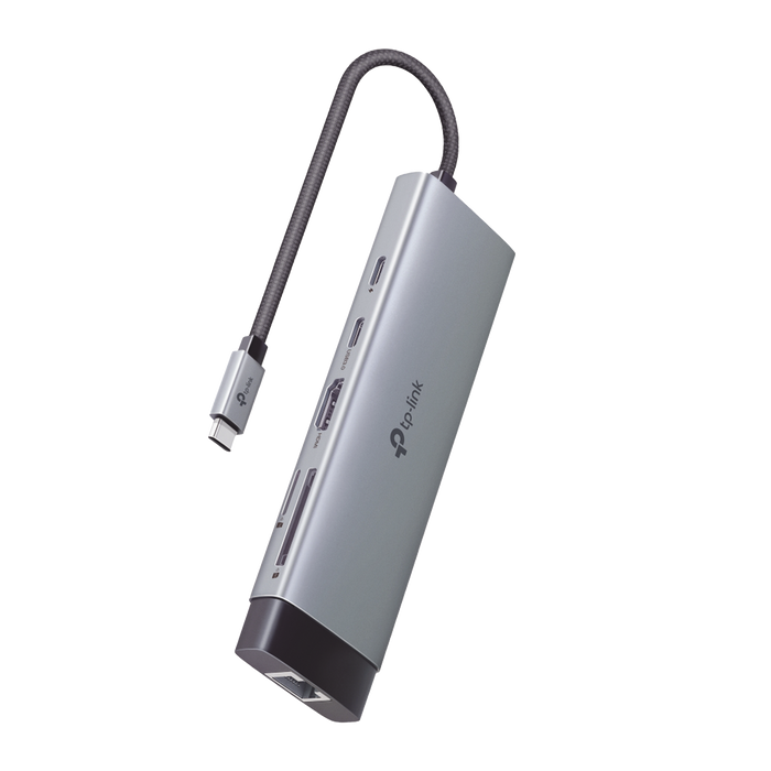 ADAPTADOR HUB 9 EN 1, 1 PUERTO USB-C ENTRADA, 1 PUERTO HDMI 4K, 1 PUERTO ETHERNET GIGABIT, 1 PUERTO SD Y MICROSD, 1 PUERTO USB-C Y 3 PUERTOS USB-A TP-LINK Bsai Seguridad y Controles