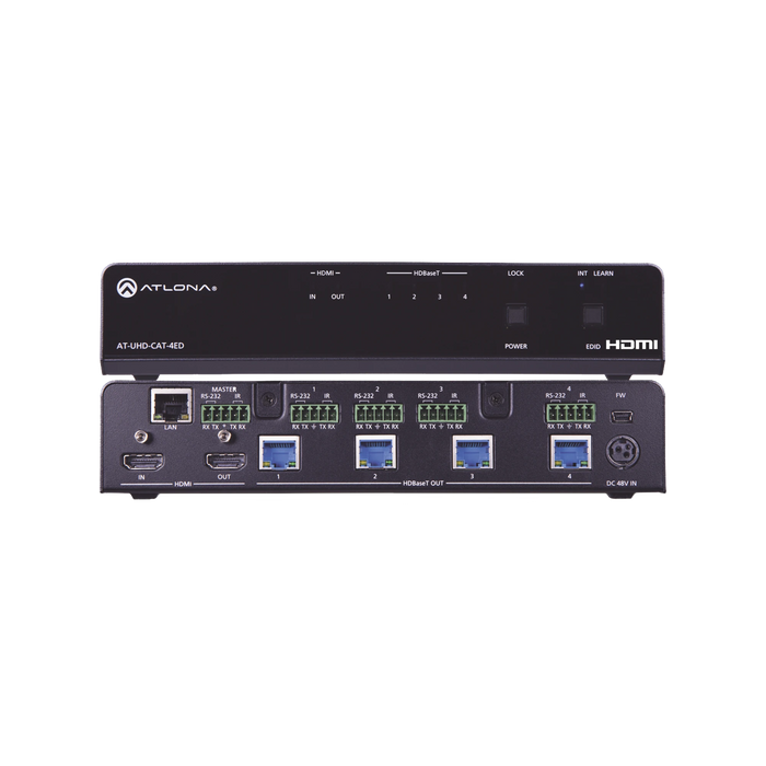 4K/UHD HDBASET HDMI 1 X 4 EXTENDED DISTANCE DISTRIBUTION AMPLIFIER-VoIP y Telefonía IP-ATLONA-AT-UHD-CAT-4ED-Bsai Seguridad & Controles