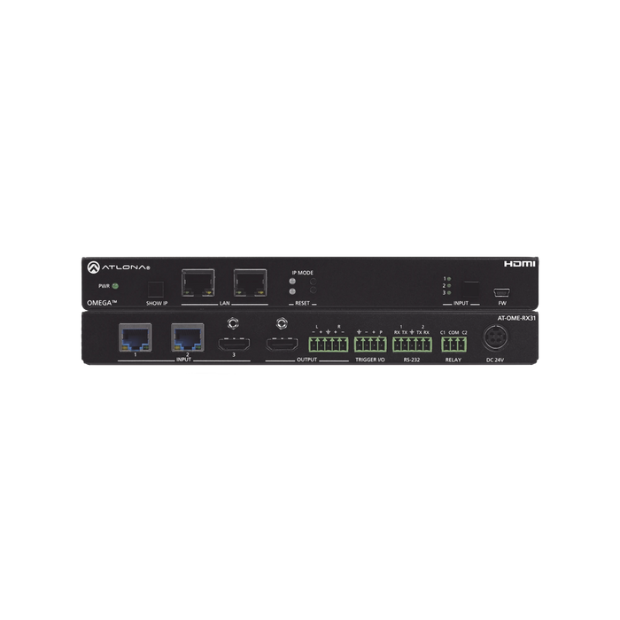 OMEGA 4K/UHD RECEVIER WITH DUAL HDBASET INPUTS ; HDMI INPUT AND HDMI OUTPUT-VoIP - Telefonía IP - Videoconferencia-ATLONA-AT-OME-RX31-Bsai Seguridad & Controles