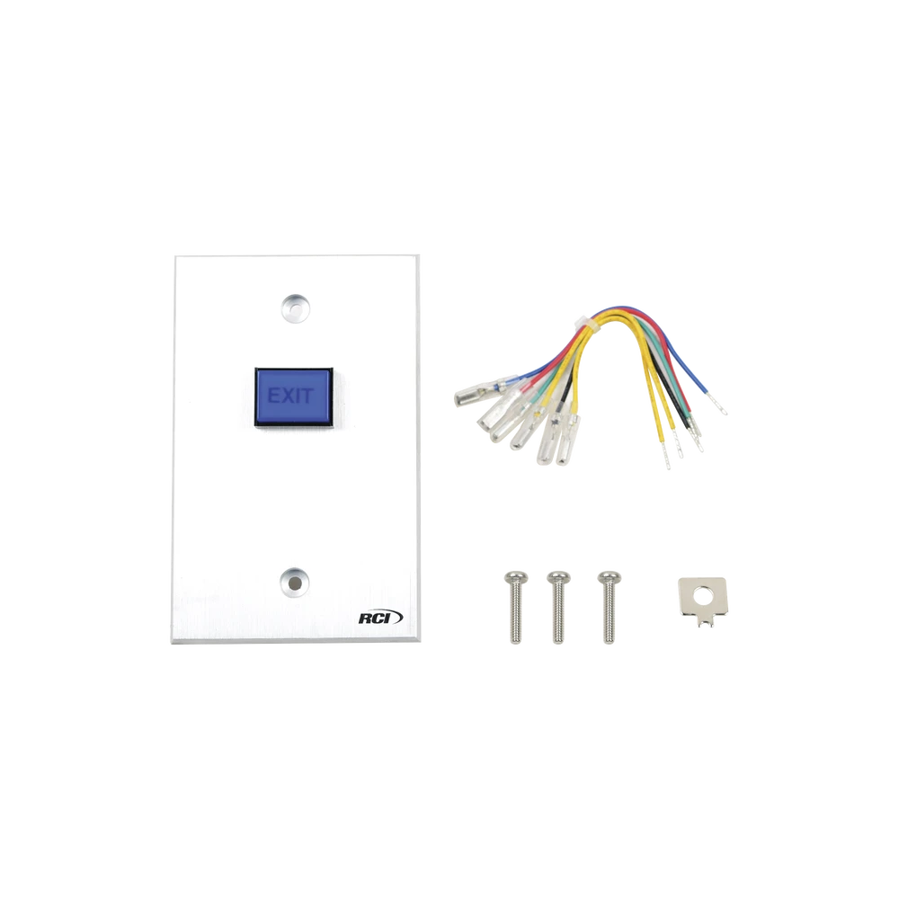 BOTÓN DE SALIDA/ PLACA ALUMINIO REFORZADO / NO & NC / UL-Acceso-RCI - DORMAKABA-Bsai Seguridad & Controles