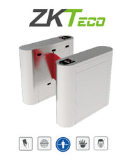 ZKTECO PROENTRANCE FB01FP - FLAP BARRIER DE ACERO INOXIDABLE / 30 PERSONAS POR MINUTO/RFID + FP /VIENE CON 2 LECTORES DE HUELLA FR1500 Y UN PANEL INBIO206 PRO / UNA LÍNEA-Torniquetes y Puertas de Cortesía-ZKTECO-Bsai Seguridad & Controles