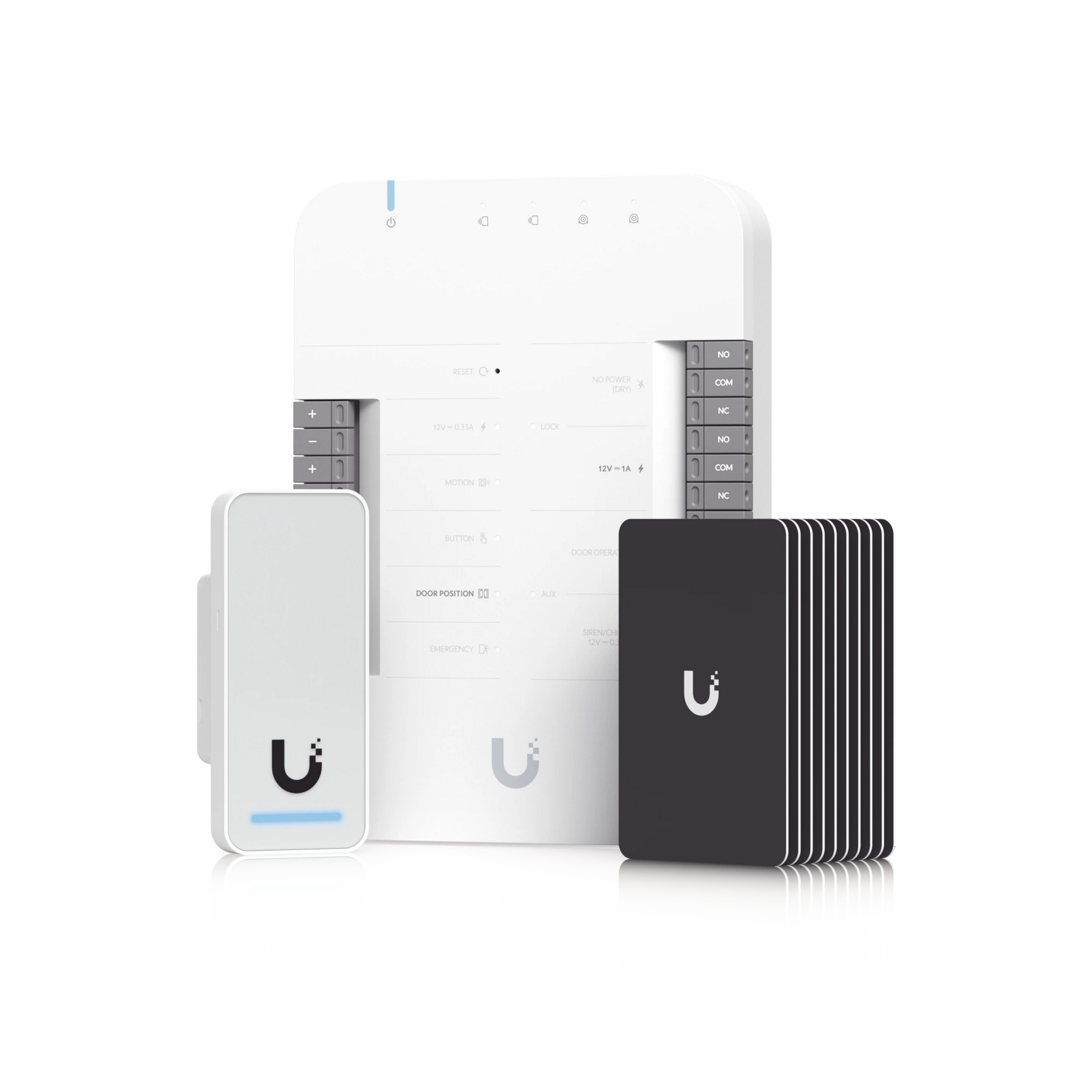UNIFI ACCESS KIT DE INICIO GEN 2, INCLUYE HUB PARA CONEXIONES, LECTOR NFC Y MOVIMIENTO / 10 TARJETAS DE ACCESO / SISTEMA COMPLETO PARA ABRIR UNA PUERTA-Videoporteros e Interfonos-UBIQUITI-Bsai Seguridad & Controles