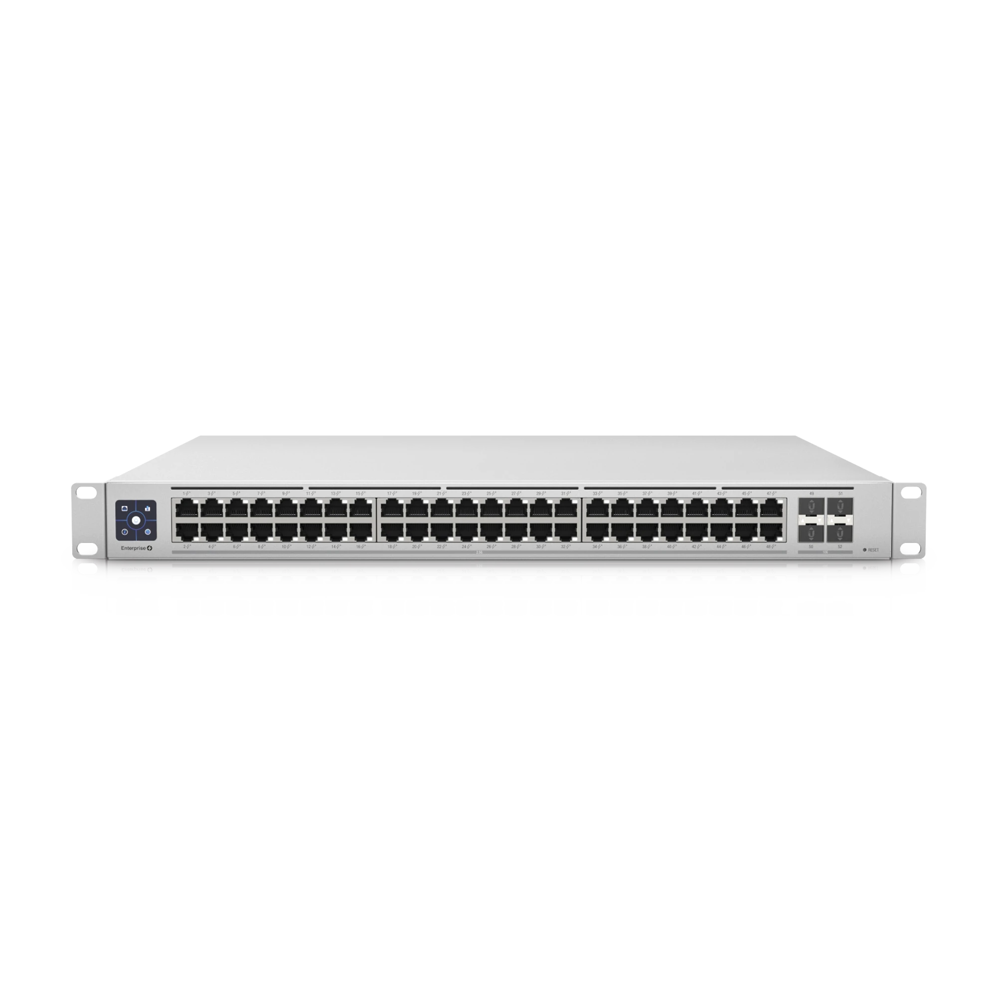 UNIFI SWITCH ENTERPRISE ADMINISTRABLE CAPA 3, 48 PUERTOS 2.5GBE RJ45 POE+, 4 PUERTOS 10G SFP+, 720W, CON PANTALLA TÁCTIL DE 1.3"-Networking-UBIQUITI-Bsai Seguridad & Controles