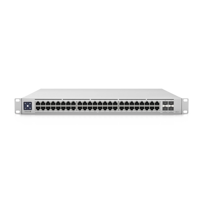 UNIFI SWITCH ENTERPRISE ADMINISTRABLE CAPA 3, 48 PUERTOS 2.5GBE RJ45 POE+, 4 PUERTOS 10G SFP+, 720W, CON PANTALLA TÁCTIL DE 1.3"-Networking-UBIQUITI NETWORKS-Bsai Seguridad & Controles