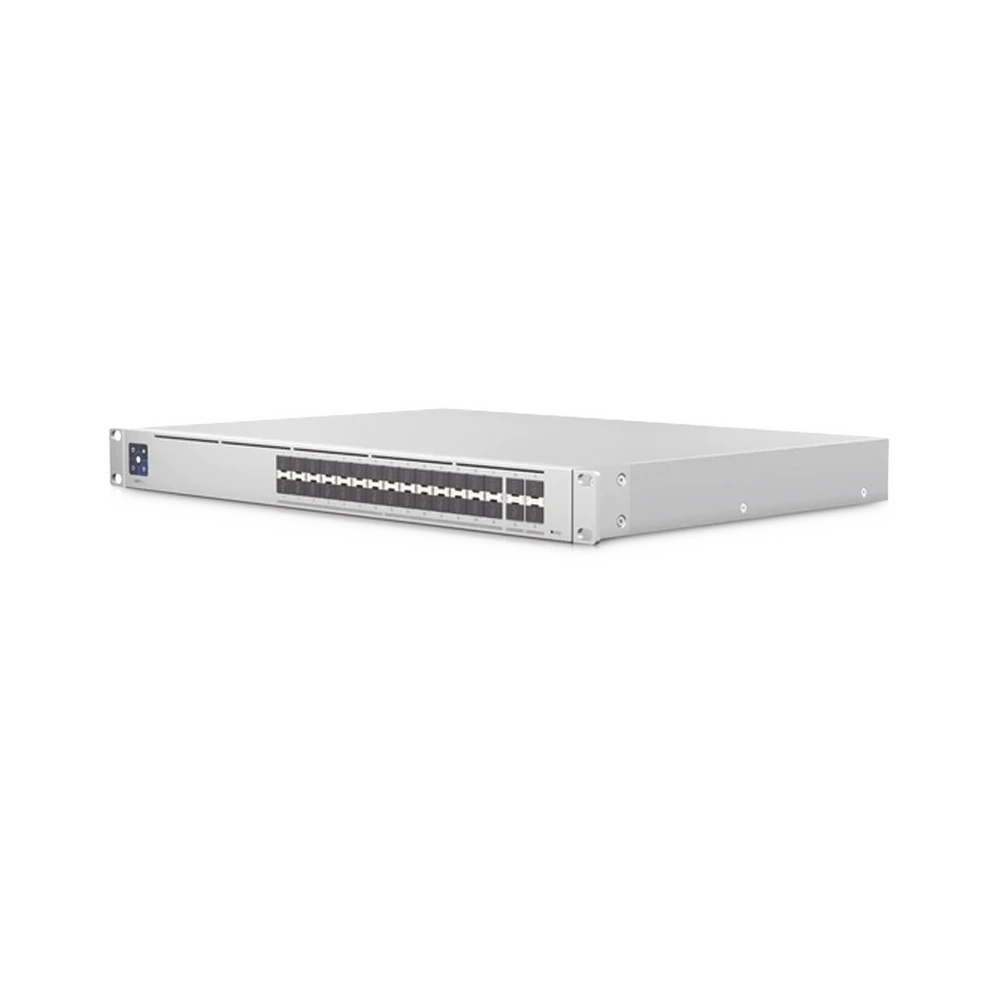 UNIFI SWITCH PRO AGGREGATION CAPA 3 CON 28 PUERTOS SFP+ (10G) Y 4 PUERTOS SFP (25G), PANTALLA INFORMATIVA-Switches-UBIQUITI-Bsai Seguridad & Controles