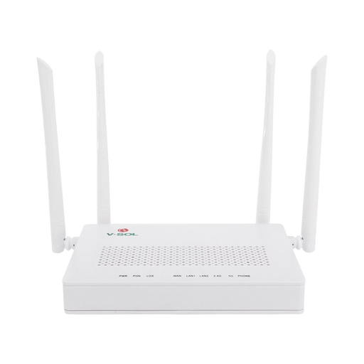 ONU DUAL G/EPON CON WI-FI AC DE DOBLE BANDA, 1 PUERTO SC/UPC + 2 PUERTOS LAN GIGABIT + 1 PUERTO FXS-Redes FTTH/PON-V-SOL-HG323D-AC-Bsai Seguridad & Controles