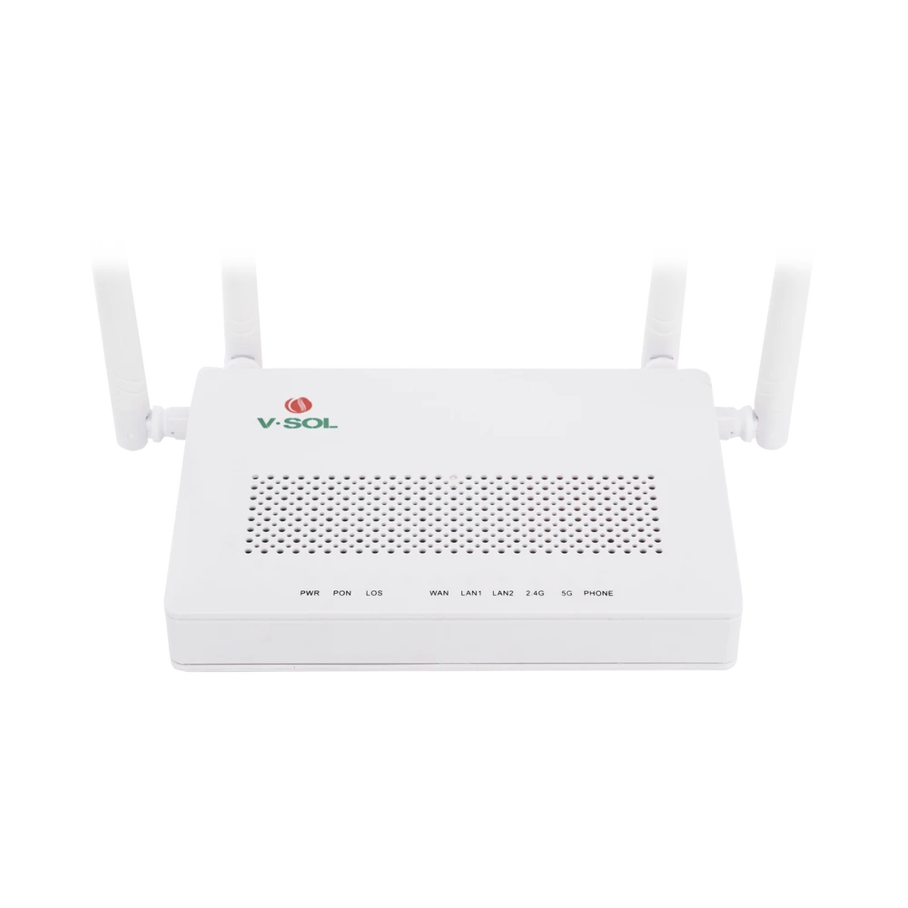 ONU DUAL G/EPON CON WI-FI AC DE DOBLE BANDA, 1 PUERTO SC/UPC + 2 PUERTOS LAN GIGABIT + 1 PUERTO FXS-Redes FTTH/PON-V-SOL-Bsai Seguridad & Controles