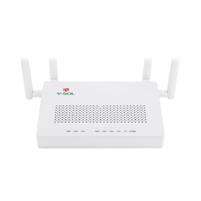 ONU DUAL G/EPON CON WI-FI AC DE DOBLE BANDA, 1 PUERTO SC/UPC + 2 PUERTOS LAN GIGABIT + 1 PUERTO FXS-Redes FTTH/PON-V-SOL-HG323D-AC-Bsai Seguridad & Controles