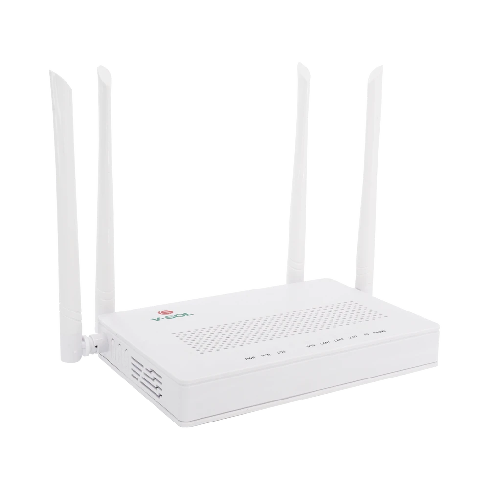 ONU DUAL G/EPON CON WI-FI AC DE DOBLE BANDA, 1 PUERTO SC/UPC + 2 PUERTOS LAN GIGABIT + 1 PUERTO FXS-Redes FTTH/PON-V-SOL-Bsai Seguridad & Controles