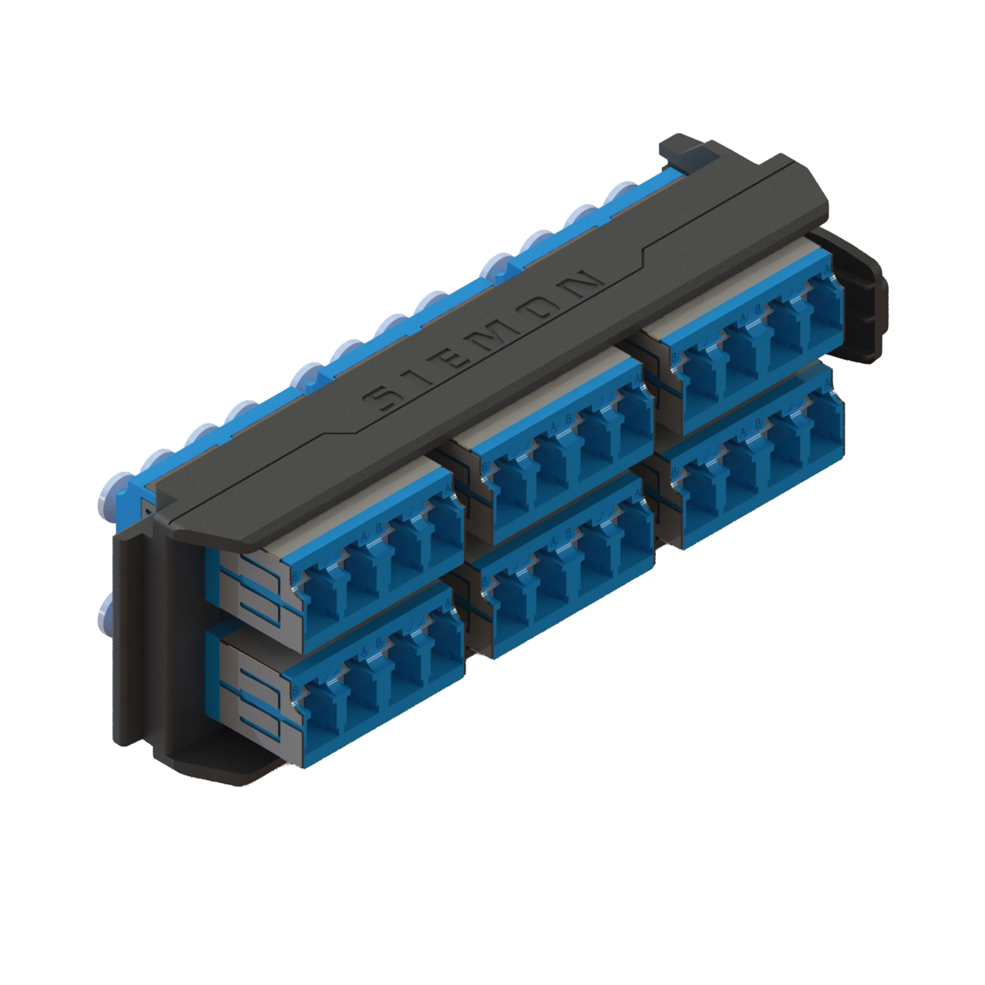 PLACA ACOPLADORA LIGHTVERSE, 12 CONECTORES DÚPLEX LC/UPC, ACEPTA HASTA 24 FIBRAS MONOMODO (NO SHUTTERED)-Fibra Óptica-SIEMON-Bsai Seguridad & Controles