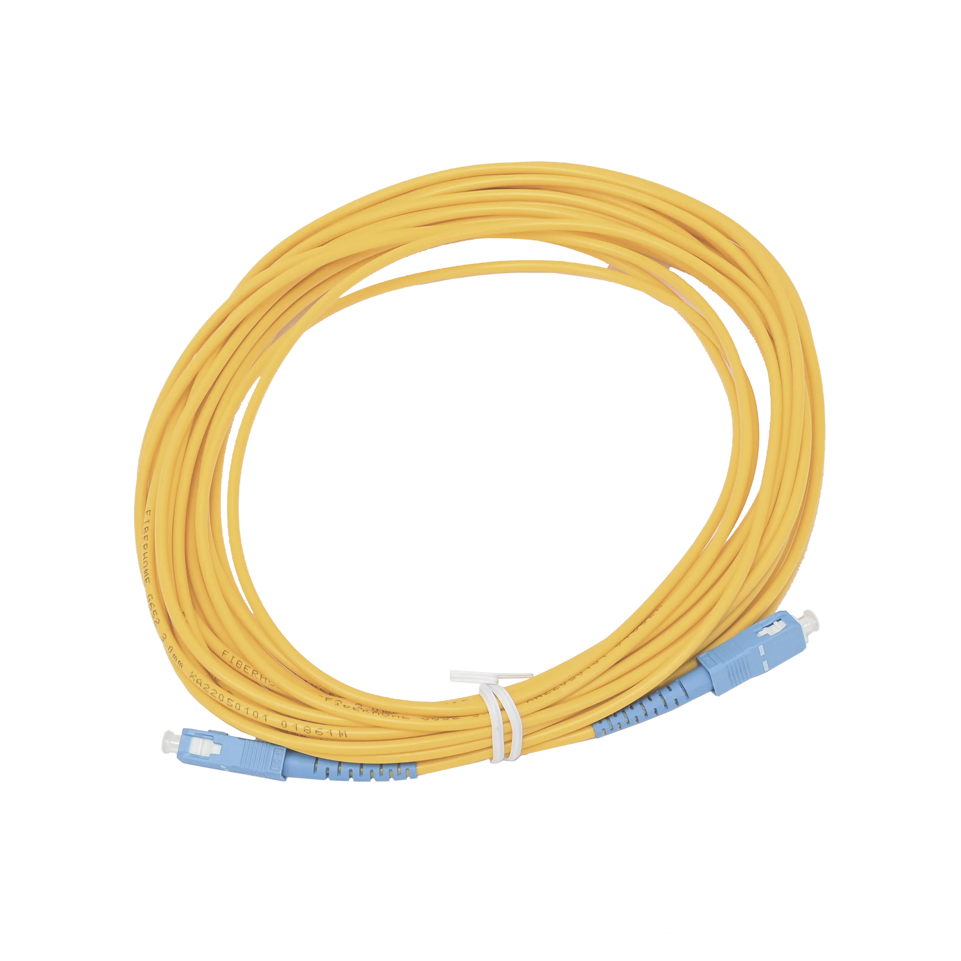 JUMPER DE FIBRA ÓPTICA SIMPLEX, MONOMODO, CON CONECTORES SC/UPC-SC/UPC, DE 10 METROS-Redes FTTH/PON-FIBERHOME-Bsai Seguridad & Controles