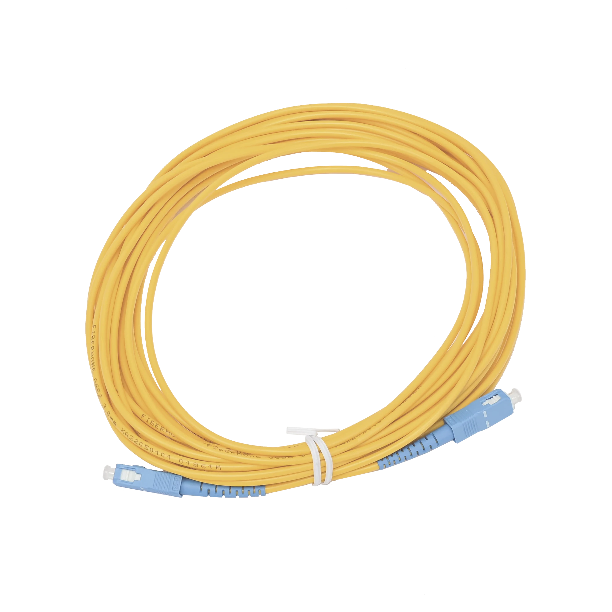 JUMPER DE FIBRA ÓPTICA SIMPLEX, MONOMODO, CON CONECTORES SC/UPC-SC/UPC, DE 10 METROS-Redes FTTH/PON-FIBERHOME-Bsai Seguridad & Controles