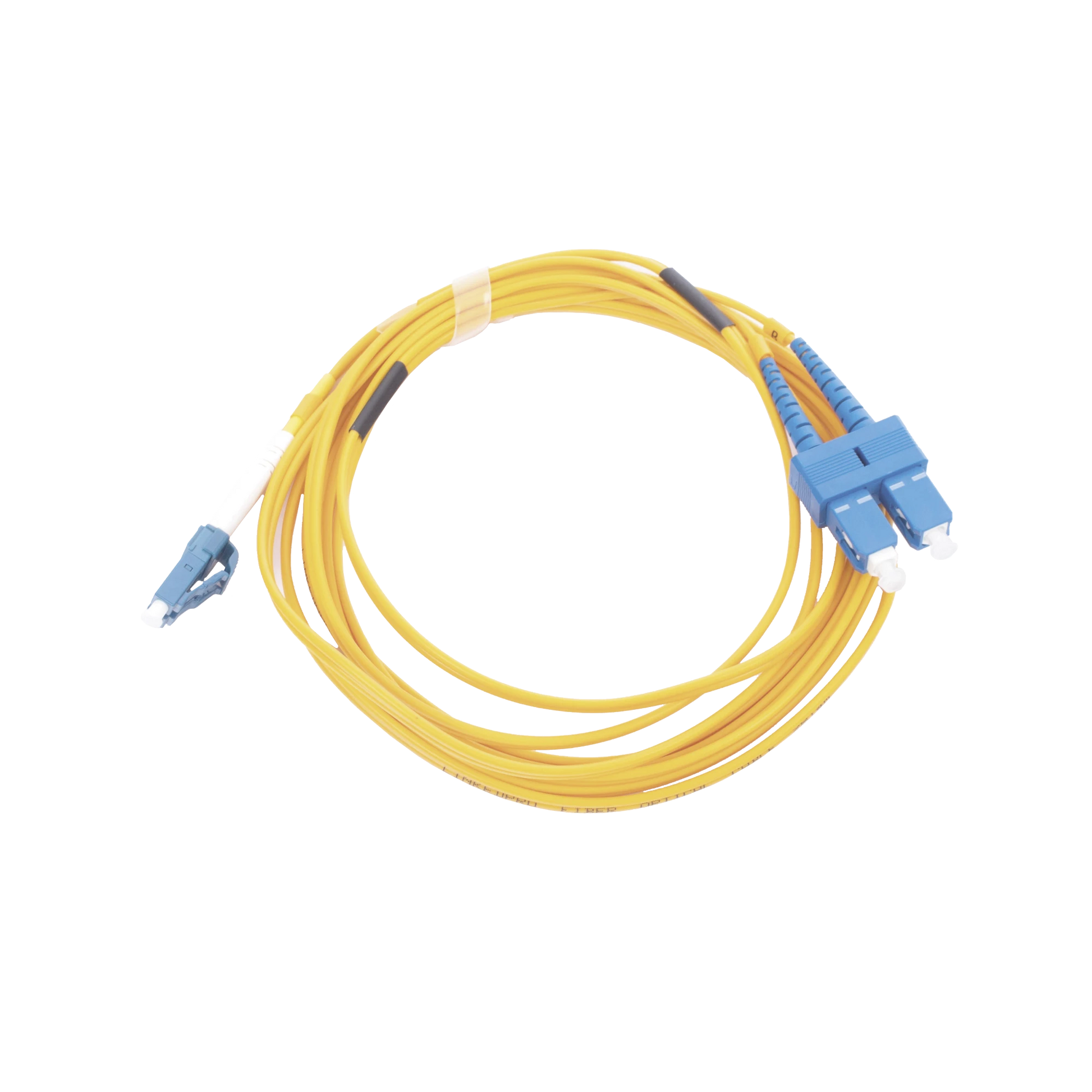 JUMPER DE FIBRA ÓPTICA MONOMODO 9/125 LC/UPC-SC/UPC, PVC, 2.0 MM, DÚPLEX, AMARILLO, 3 METROS-Redes FTTH/PON-LINKEDPRO BY EPCOM-Bsai Seguridad & Controles