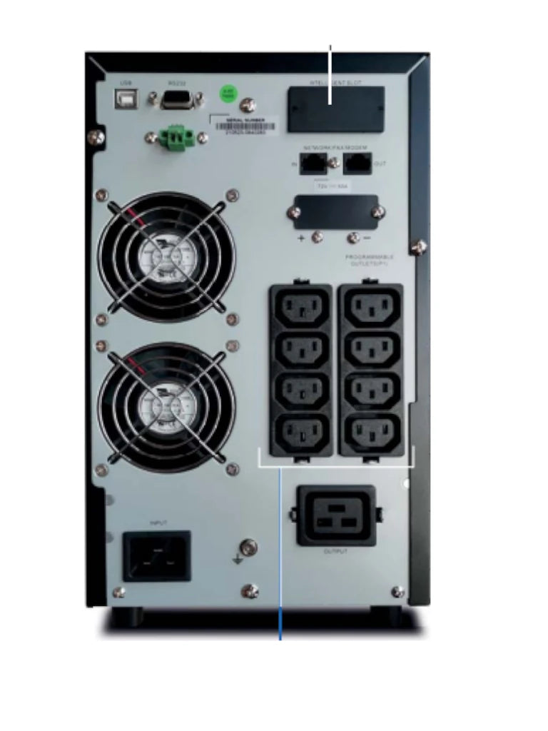 CDP UPO11-3 AXI - UPS ONLINE DE 3000VA Y 3000W CON VOLTAJE DE ENTRADA 220VCA, 8 TERMINALES DE SALIDA, 6 BATERÍAS DE 12V A 9AH, 5 MIN. RESPALDO A CARGA COMPLETA #2025CDP-Reguladores y UPS-CHICAGO DIGITAL POWER-CDP2300035-Bsai Seguridad & Controles