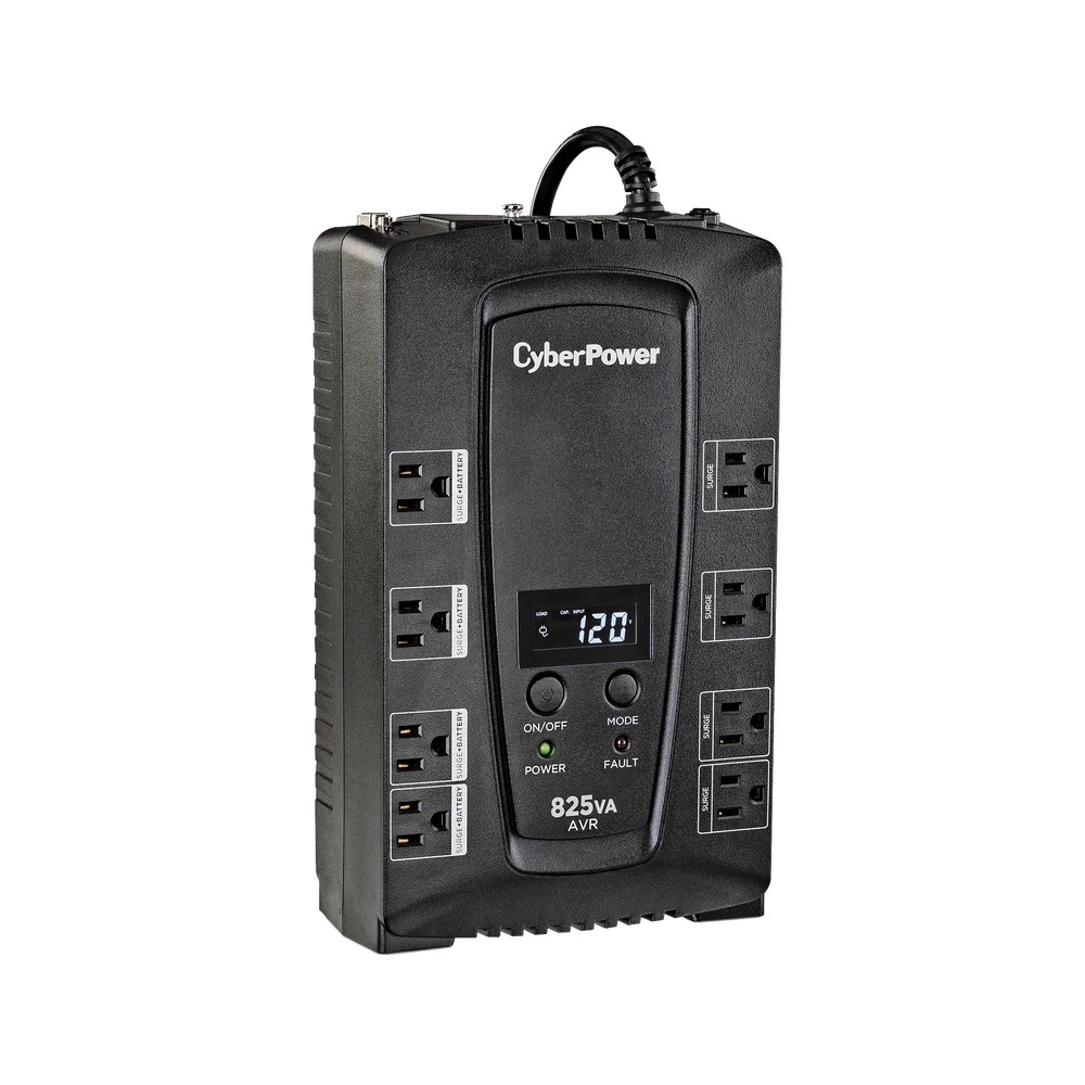UPS CYBERPOWER DE 825VA, PANTALLA LCD INTELIGENTE, REGULADOR DE VOLTAJE (AVR)-Ups/No Break-CYBERPOWER-Bsai Seguridad & Controles