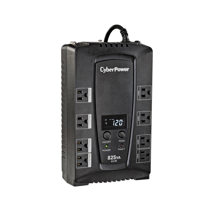 UPS CYBERPOWER DE 825VA, PANTALLA LCD INTELIGENTE, REGULADOR DE VOLTAJE (AVR)-Ups/No Break-CYBERPOWER-CP825AVRLCD-Bsai Seguridad & Controles