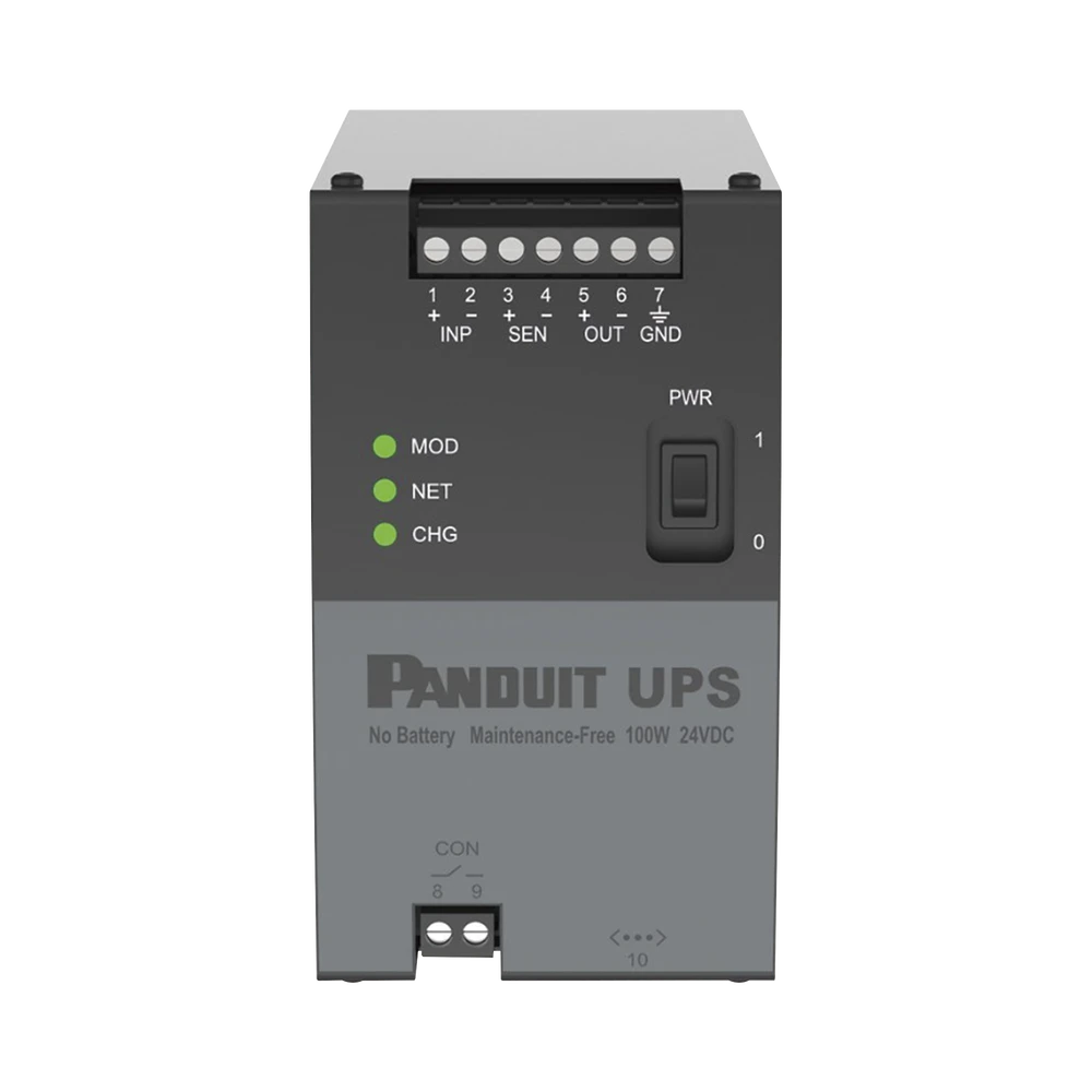 UPS INDUSTRIAL DE 100 WATTS, DE 24 VCD, INSTALACIÓN EN RIEL DIN ESTÁNDAR DE 35MM, TEMPERATURA DE OPERACIÓN DE -40 A 60 ºC-Ups/No Break-PANDUIT-Bsai Seguridad & Controles