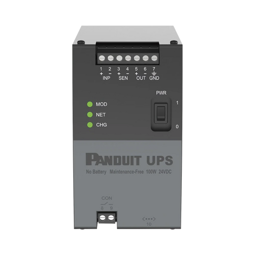 UPS INDUSTRIAL DE 100 WATTS, DE 24 VCD, INSTALACIÓN EN RIEL DIN ESTÁNDAR DE 35MM, TEMPERATURA DE OPERACIÓN DE -40 A 60 ºC-Ups/No Break-PANDUIT-UPS00100DC-Bsai Seguridad & Controles