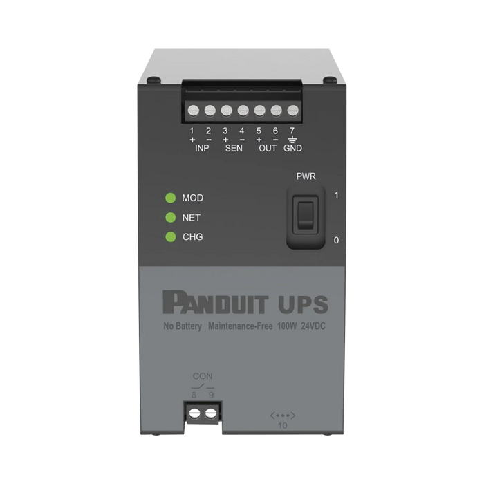 UPS INDUSTRIAL DE 100 WATTS, DE 24 VCD, INSTALACIÓN EN RIEL DIN ESTÁNDAR DE 35MM, TEMPERATURA DE OPERACIÓN DE -40 A 60 ºC-Ups/No Break-PANDUIT-UPS00100DC-Bsai Seguridad & Controles