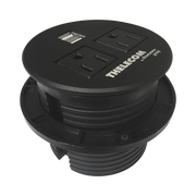 MULTICONTACTOS / USB EMPOTRABLE COLOR NEGRO, NO INCLUYE CABLE DE PODER-Cajas Superficiales-THORSMAN-Bsai Seguridad & Controles