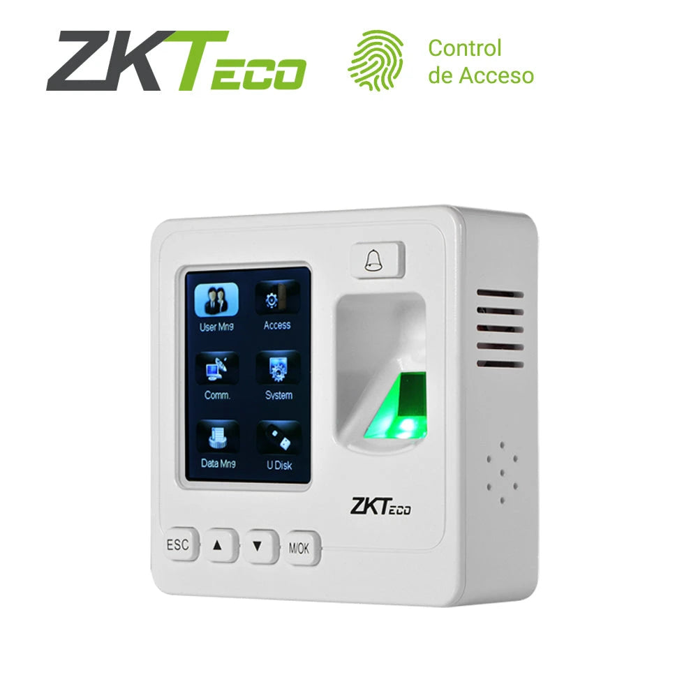 CONTROL DE ACCESO BASICO Y ASISTENCIA ZKTECO SF100/ID BIOMETRICO DE 1500HUELLAS/5000TARJETAS125KHZ/80,000REGISTROS TCP/IP/RS485/USBHOST COMPATIBLE LECTORA KR503E-Lectoras y Tarjetas-ZKTECO-Bsai Seguridad & Controles