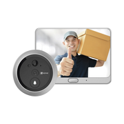 TIMBRE CON MIRILLA Y PANTALLA WI-FI DE BATERÍA RECARGABLE / PARA INSTALARSE EN PUERTA / CÁMARA 720P / SENSOR PIR / DETECCIÓN DE MOVIMIENTO / AUDIO DE DOS VÍAS / USO EN INTERIOR-Videoporteros e Interfonos-EZVIZ-Bsai Seguridad & Controles