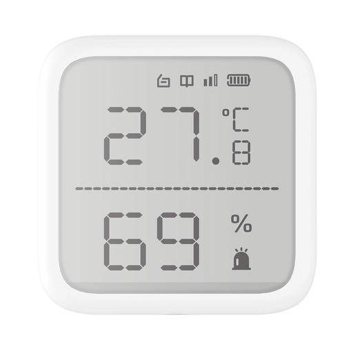 (AX PRO) DETECTOR DE TEMPERATURA Y DETECTOR DE HUMEDAD INALÁMBRICO / 2.7" DE TAMAÑO / USO EN INTERIOR-Detectores / Sensores-HIKVISION-DS-PDTPH-E-WB-Bsai Seguridad & Controles