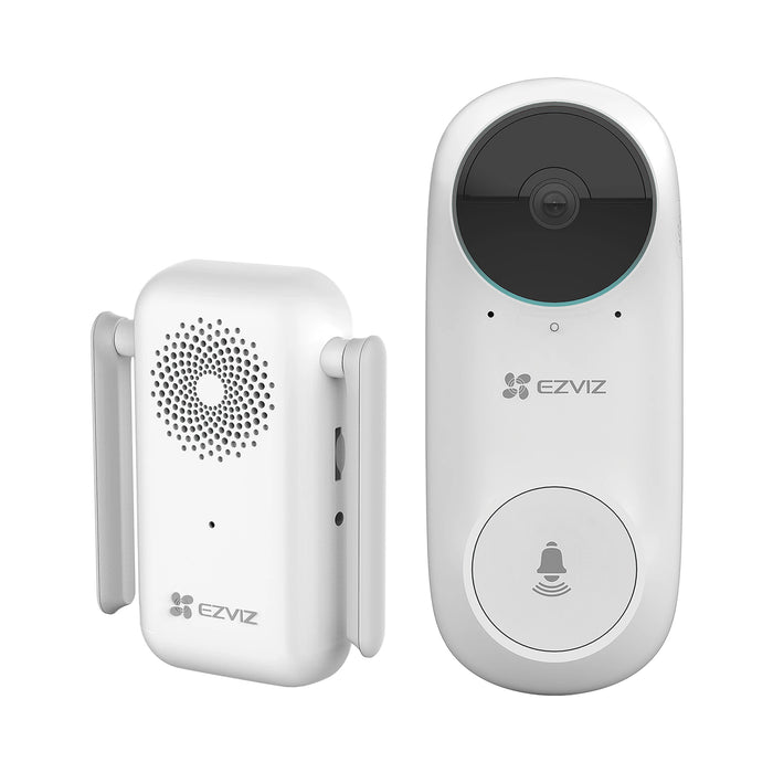 TIMBRE WI-FI (DOORBELL) DE BATERÍA RECARGABLE / LIBRE DE CABLES / LLAMADA A LA APP / INCLUYE TIMBRE PARA INTERIOR CON TIMBRES SELECCIONABLES / RANURA PARA MEMORIA / USO INTERIOR-Porteros-EZVIZ-DB2C-Bsai Seguridad & Controles