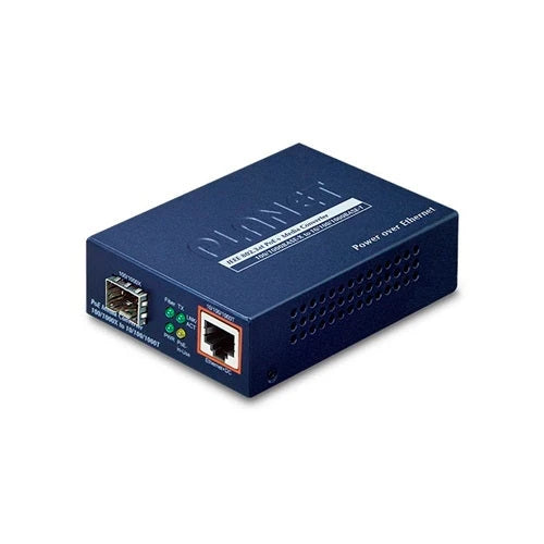 CONVERTIDOR DE MEDIOS DE FIBRA ÓPTICA A UTP PLANET GTP-805A/ 1 PUERTO DE FIBRA OPTICA SFP VELOCIDAD DE TRANSMISION 100/1000MBPS + 1 PUERTO RJ-45 VELOCIDAD DE TRANSMISION 10/100/1000 MBPS CON ALIMENTACION POE ACTIVO AF/AT/ USO INTERIOR-Convertidores de Medios-PLANET-Bsai Seguridad & Controles
