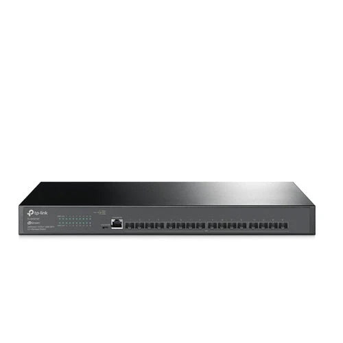 SWITCH ADMINISTRABLE TP-LINK TL-SX3016F / CUENTA CON 16 PUERTOS SFP+ 10GIGA / ADMINISTRACION CENTRALIZADA CON OMADA / CARCASA METALICA IDEAL PARA RACK / USO INTERIOR-Switches-TP-LINK-Bsai Seguridad & Controles