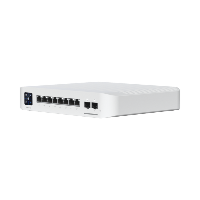 SWITCH UNIFI PRO 8 POE ADMINISTRABLE CAPA 3, 8 PUERTOS GBE / (6) PUERTOS POE+ AF/AT Y (2) PUERTOS POE++ 802.3BT / (2) PUERTOS SFP+ 10G / 120W DE PRESUPUESTO POE UBIQUITI NETWORKS Bsai Seguridad y Controles