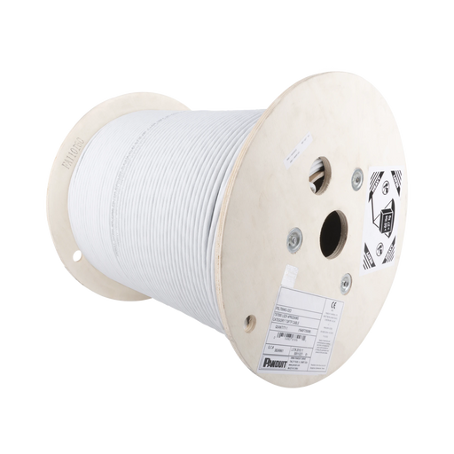 BOBINA DE CABLE BLINDADO F/UTP DE 4 PARES, CAT6A, SOPORTE DE APLICACIONES 10GBASE-T, LSZH (LIBRE DE GASES TÓXICOS), COLOR BLANCO, 305M-Cableado-PANDUIT-Bsai Seguridad & Controles