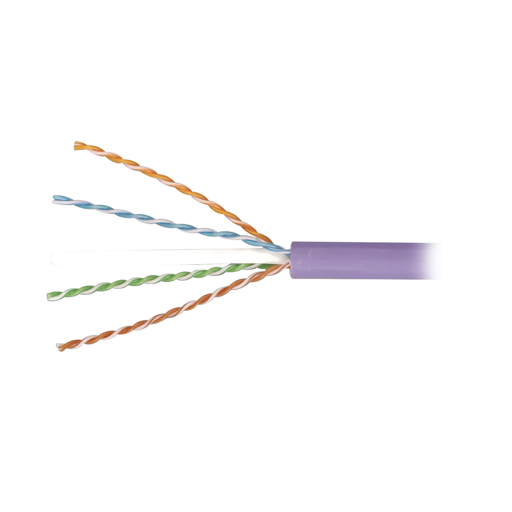 BOBINA DE CABLE BLINDADO F/UTP DE 4 PARES, Z-MAX, CAT6A, SOPORTE DE APLICACIONES 10GBASE-T, LS0H (LIBRE DE GASES TOXICOS), COLOR VIOLETA, 305M-Cableado-SIEMON-Bsai Seguridad & Controles