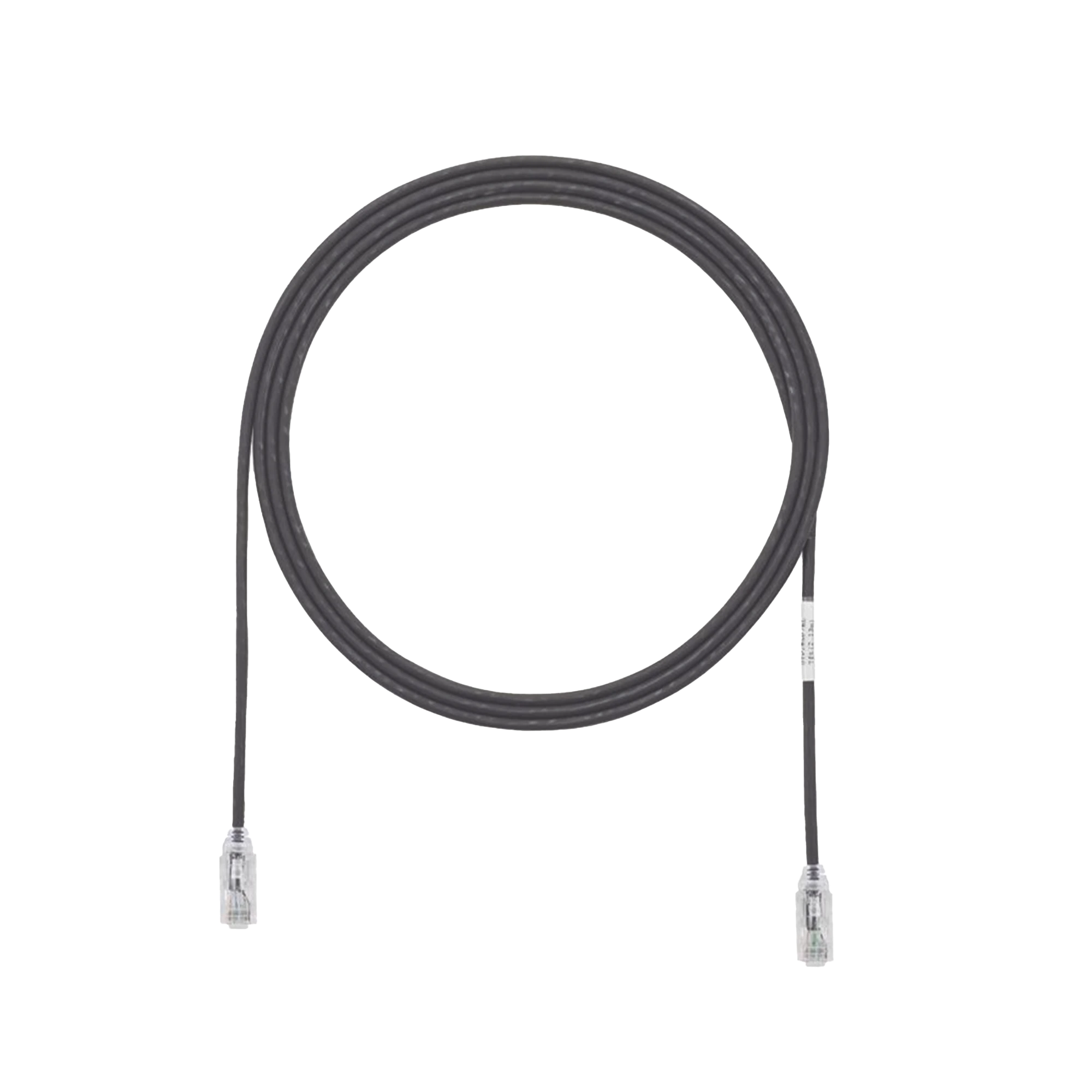 CABLE DE PARCHEO TX6, UTP CAT6, DIAMETRO REDUCIDO (28AWG), COLOR NEGRO, 4.57 METROS (15 PIES)