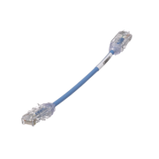 CABLE DE PARCHEO TX6, UTP CAT6, DIAMETRO REDUCIDO (28AWG), COLOR AZUL, 15.2 CM (6 PULGADAS)
