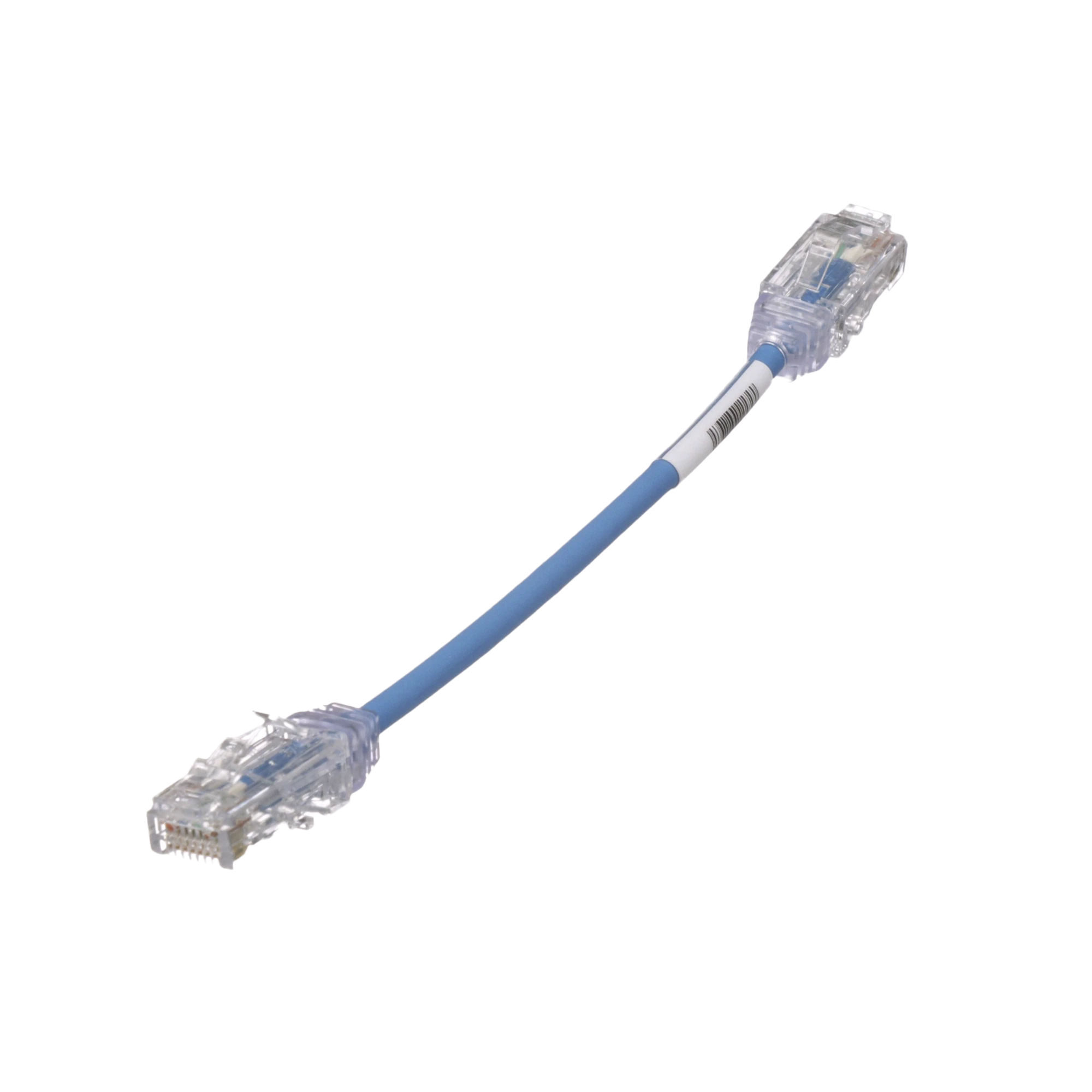 CABLE DE PARCHEO TX6, UTP CAT6, DIAMETRO REDUCIDO (28AWG), COLOR AZUL, 15.2 CM (6 PULGADAS)