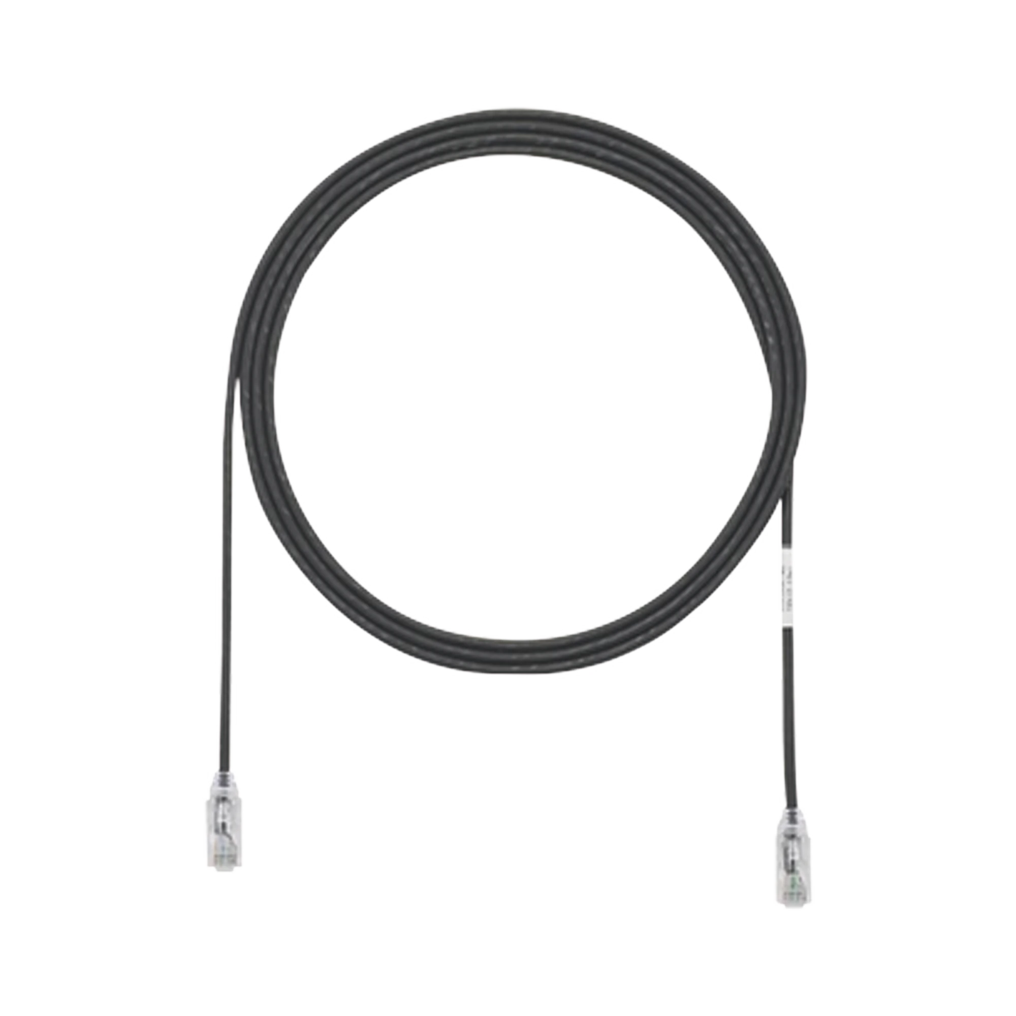 CABLE DE PARCHEO TX6, UTP CAT6, DIAMETRO REDUCIDO (28AWG), COLOR NEGRO, 2.44 METROS (8 PIES)
