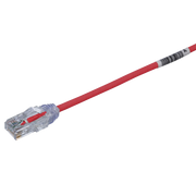 CABLE DE PARCHEO TX6, UTP CAT6, DIAMETRO REDUCIDO (28AWG), COLOR ROJO, 20.2 CM (8 PULGADAS)