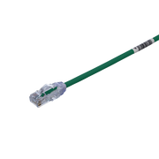CABLE DE PARCHEO UTP, CAT6A, DIAMETRO REDUCIDO (28 AWG), CM/LSZH, COLOR VERDE, 20.3 CM (8 PULGADAS)