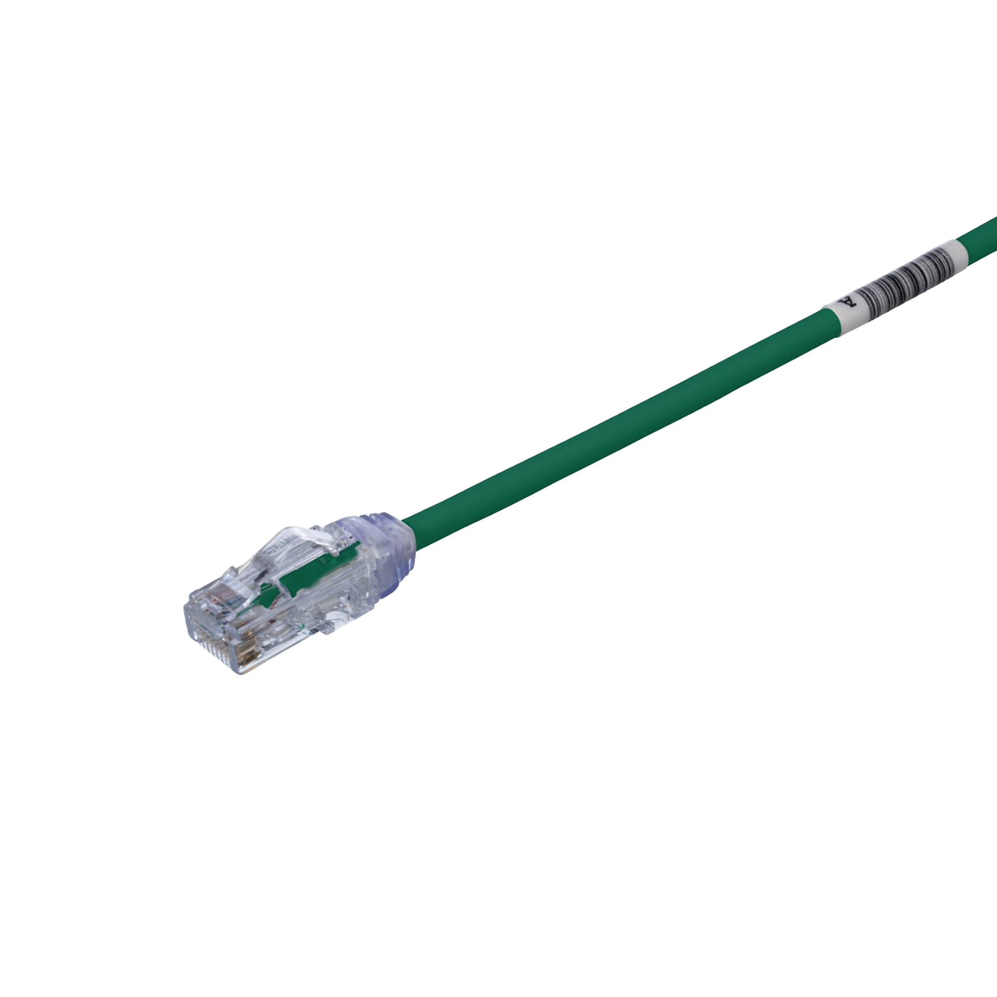 CABLE DE PARCHEO UTP, CAT6A, DIAMETRO REDUCIDO (28 AWG), CM/LSZH, COLOR VERDE, 20.3 CM (8 PULGADAS)