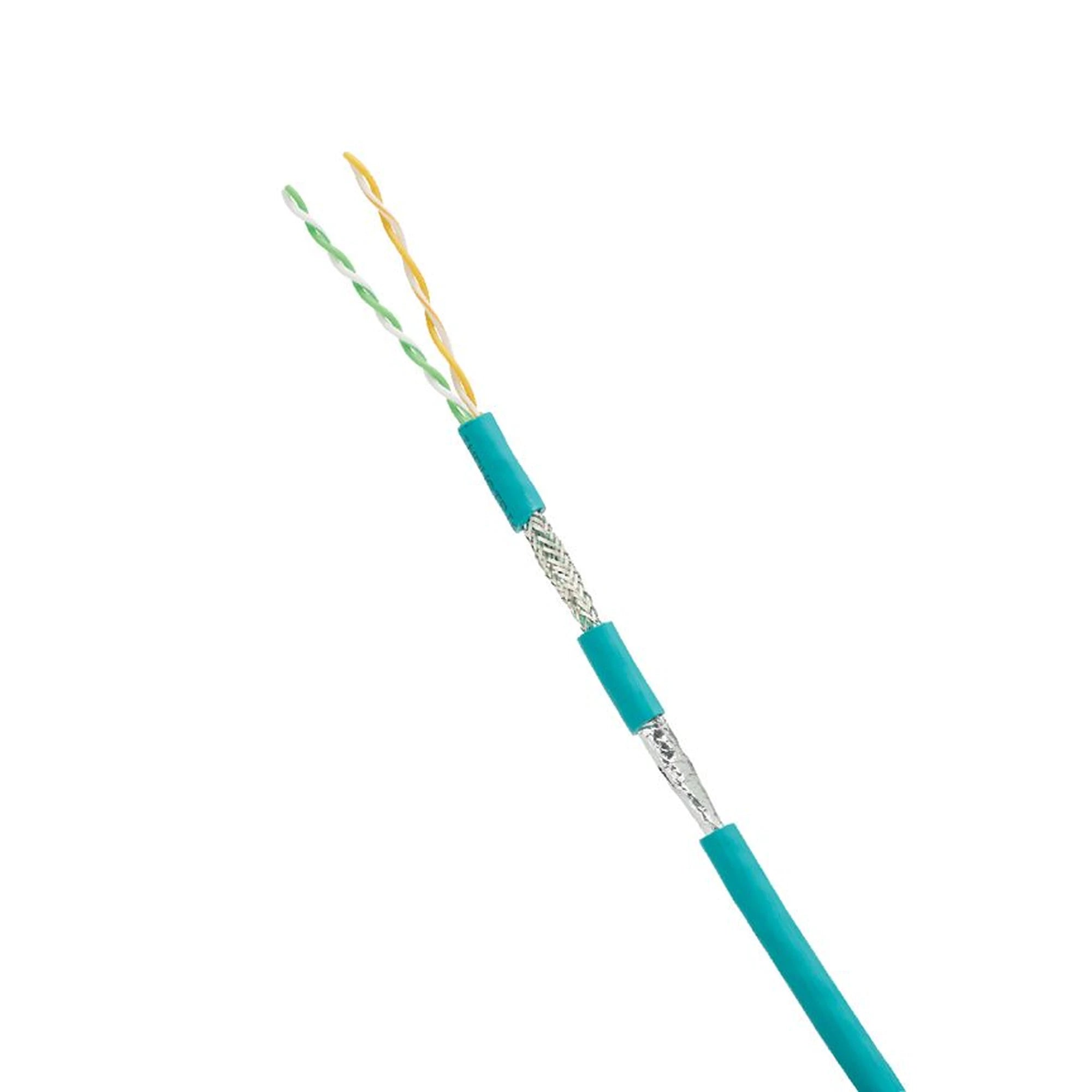 BOBINA DE CABLE BLINDADO SF/UTP, CAT5E DE 2 PARES, USO INDUSTRIAL, MULTIFILAR (FLEXIBLE), COLOR AZUL CERCETA, BOBINA DE 305M-Cableado-PANDUIT-Bsai Seguridad & Controles