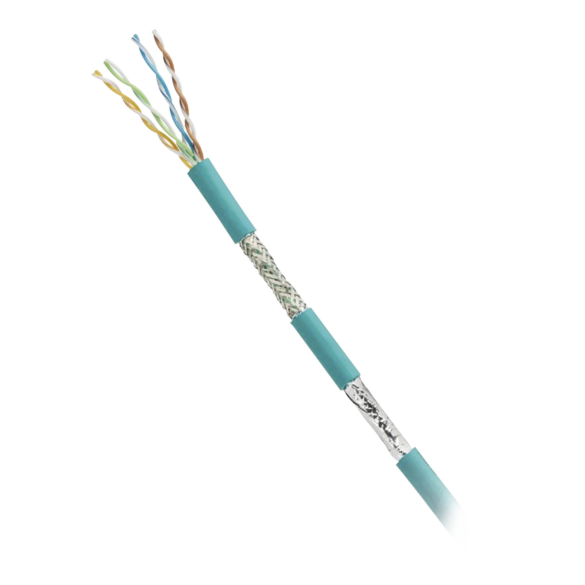 BOBINA DE CABLE BLINDADO SF/UTP, CAT5E DE 4 PARES, USO INDUSTRIAL, MULTIFILAR (FLEXIBLE), COLOR AZUL CERCETA, BOBINA DE 305M-Cableado-PANDUIT-Bsai Seguridad & Controles