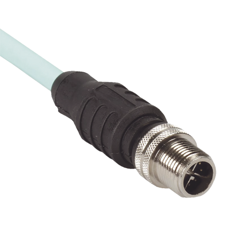 CABLE DE CONEXIÓN INDUSTRIALNET CAT6A, CON CONECTOR RECTO M12 X-CODE MACHO EN AMBOS EXTREMOS, BLINDADO SF/UTP, FORRO TPO, COLOR AZUL CERCETA, 1 METRO-Patch Cords-PANDUIT-ICX11T1NTL1M-Bsai Seguridad & Controles