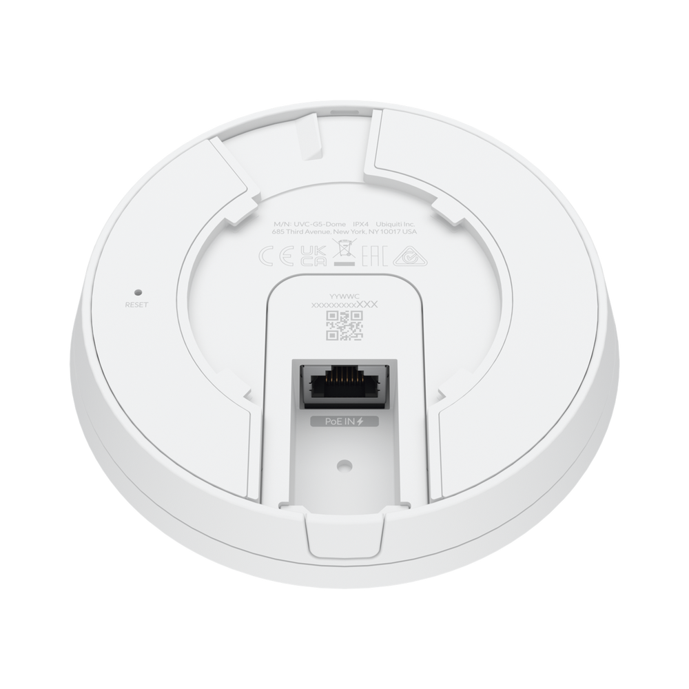 UNIFI PROTECT CÁMARA G5 DOME PARA INTERIOR/EXTERIOR / 2K (4MPX), ÁNGULO 102.4°, VISIÓN NOCTURNA IR HASTA 9 MTS / DETECCIONES INTELIGENTES / AUDIO BIDIRECCIONAL / RESISTENTE A LA INTEMPERIE IPX4 / ANTIVANDÁLICA IX08-Cámaras-UBIQUITI-Bsai Seguridad & Controles